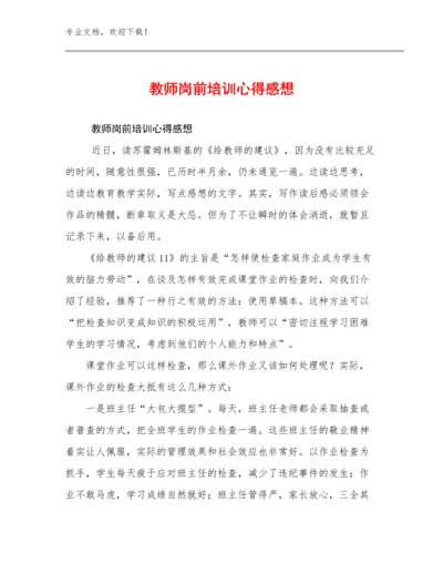 教师岗前培训心得感想例文28篇合辑.docx