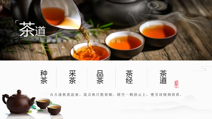 茶叶茶文化中国风绿茶艺介绍PPT