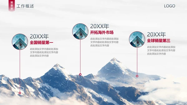 风云城市世界著名地标年终汇报通用PPT模板