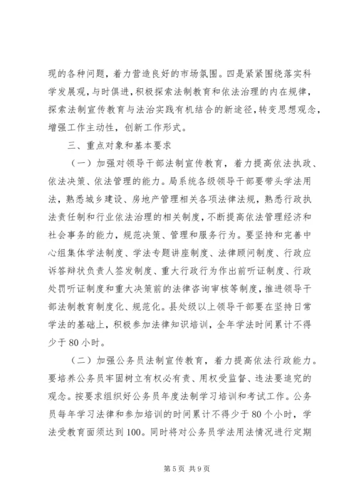 房产管理局五五普法规划.docx