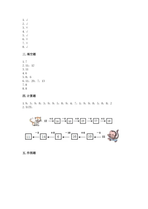 人教版一年级上册数学期末考试试卷含答案【轻巧夺冠】.docx