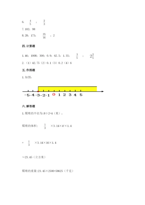 北师大版六年级下册数学 期末检测卷附答案【黄金题型】.docx