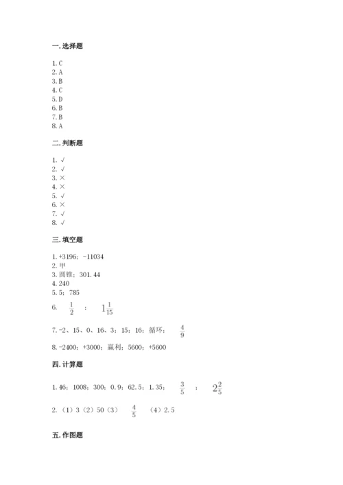 冀教版六年级下册数学 期末检测卷附参考答案（满分必刷）.docx