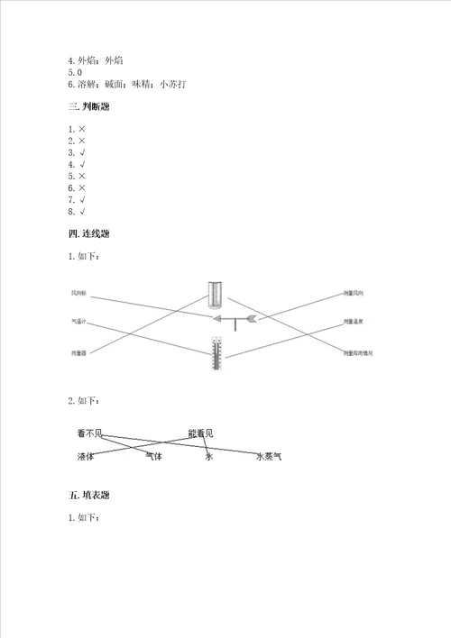 教科版三年级上册科学期末测试卷含答案word版