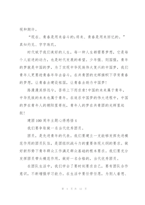 建团100周年主题心得感悟10篇.docx