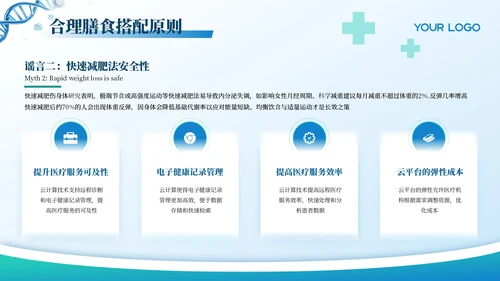 蓝色创意风健康医疗通用PPT模板