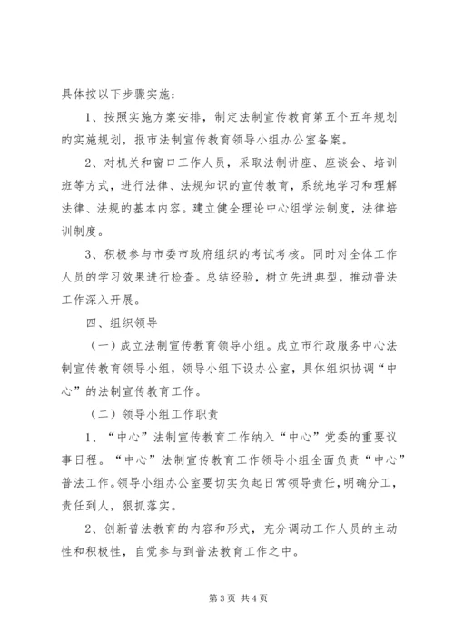 行政服务中心“五五”普法教育实施方案 (2).docx