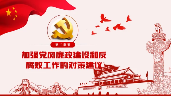运用四种形态加强党风廉政建设党课PPT模板