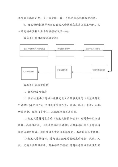 公司费用报销制度银恒融资财务会计规章制度四.docx