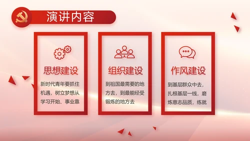 红色大气党员读书分享会动态PPT模板