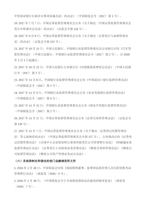 我国相关金融法律法规.docx