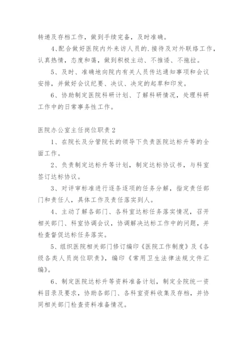 医院办公室主任岗位职责.docx