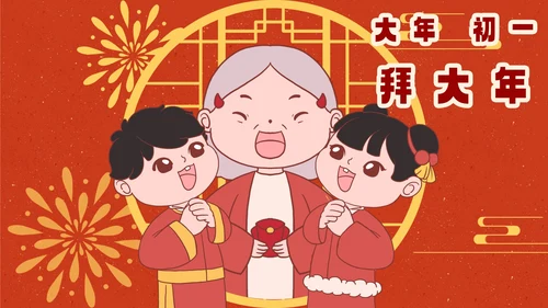 春节新年传统年俗合集PPT模板