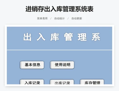 进销存出入库管理系统表