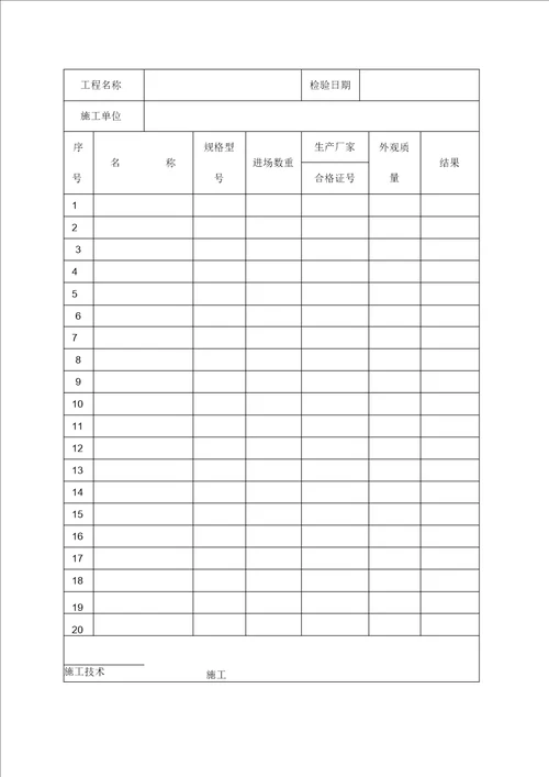 消防设备出厂合格证.材料进场报验表