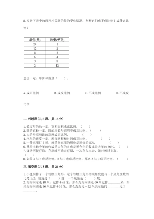 冀教版六年级下册期末真题卷精品【预热题】.docx