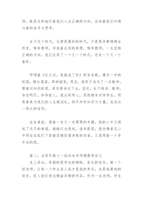 当好引路人一起向未来师德教育征文(精选13篇).docx