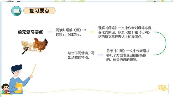 统编版四年级语文下册单元复习第四单元（复习课件）