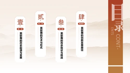 红色中国风非遗文化英歌舞的传承与创新PPT模板