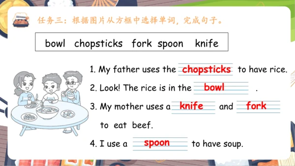 Unit 5 Dinner‘s Ready 单元复习(一)-单词词组+典型例题（共25张PPT）