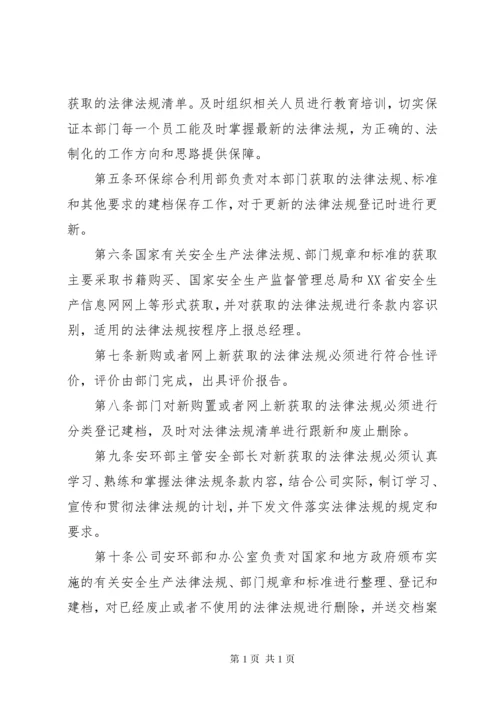 01安全生产法律法规识别获取管理制度.docx