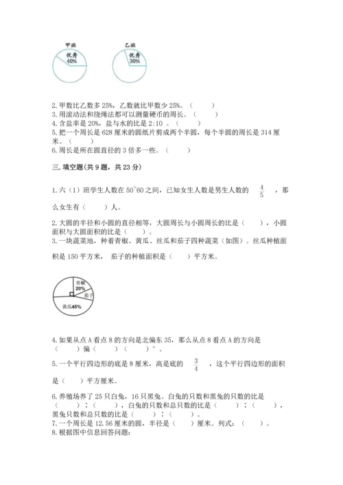 小学六年级上册数学期末测试卷含完整答案（夺冠系列）.docx