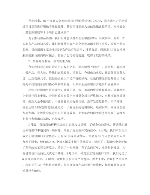 精编之年第二季度商务工作总结精选范文.docx