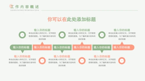 绿色小清新职场年中总结PPT模板