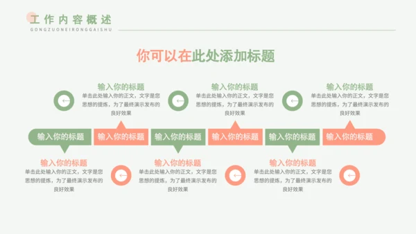 绿色小清新职场年中总结PPT模板