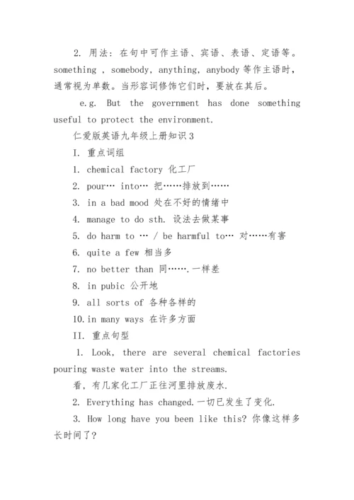 仁爱版英语九年级上册知识点归纳.docx