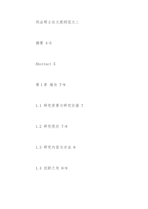 刑法硕士论文提纲精编.docx