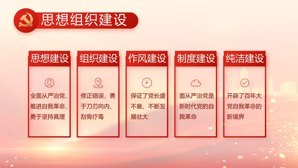 红色党建党支部党员主题党日微党课PPT