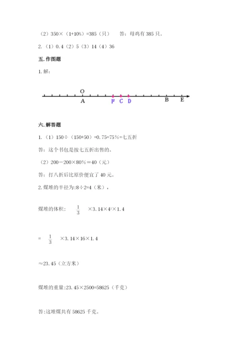 赣榆县六年级下册数学期末测试卷精编答案.docx