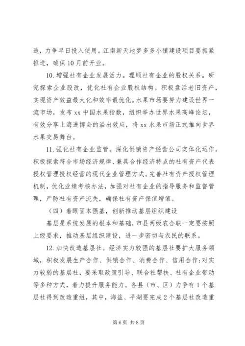 供销合作社联合社XX年工作要点.docx