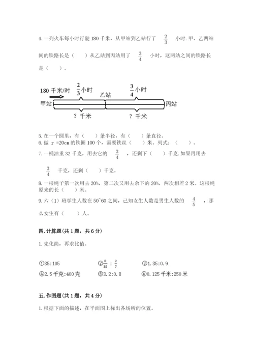 小学六年级上册数学期末测试卷附完整答案【网校专用】.docx