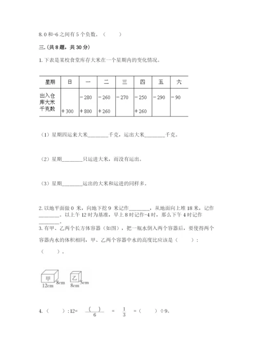 六年级毕业班数学期末考试试卷附精品答案.docx