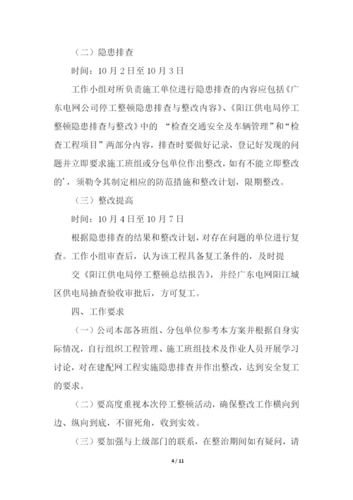 停工整改整顿的方案格式.docx