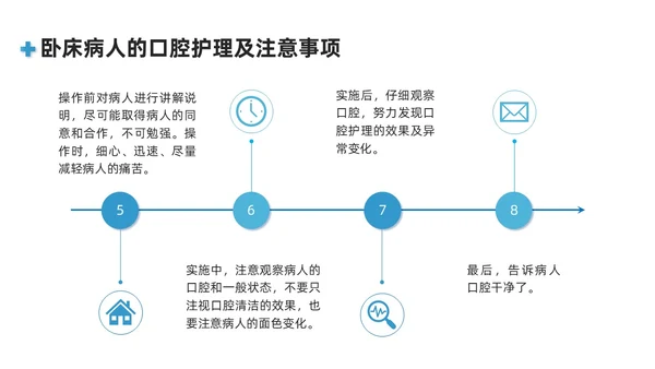 蓝色商务简约口腔护理培训PPT模板牙齿