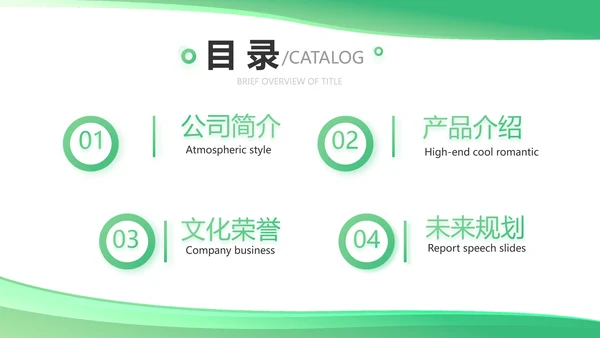 绿色大气医疗公司宣传工作总结汇报动态PPT