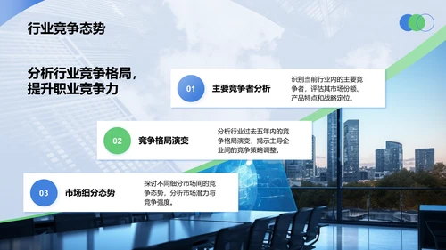 蓝色商务风职场成长蓝图汇报PPT模板