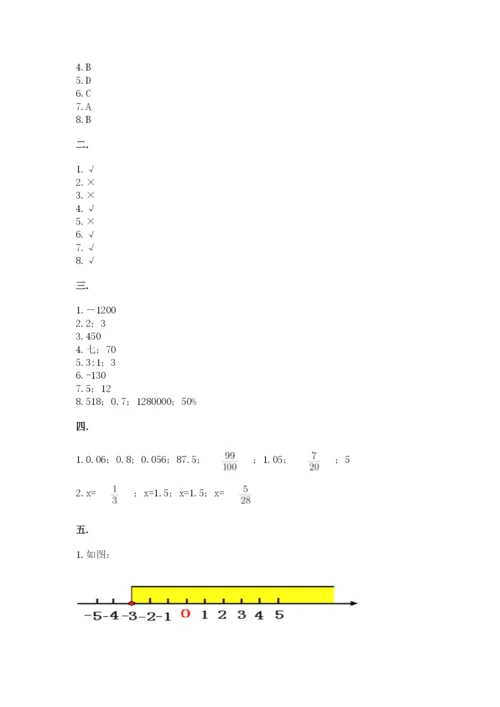 人教版小升初数学模拟试卷【全优】.docx