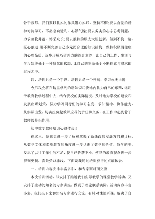 初中数学教师培训心得体会范文.docx
