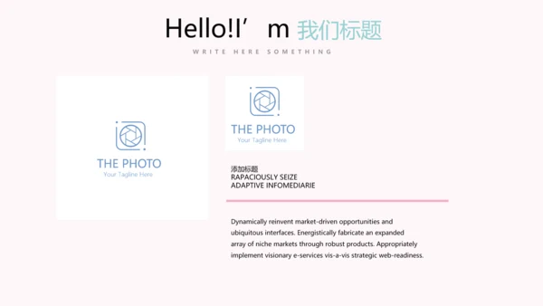粉色小清新微立体述职报告通用PPT动态模板