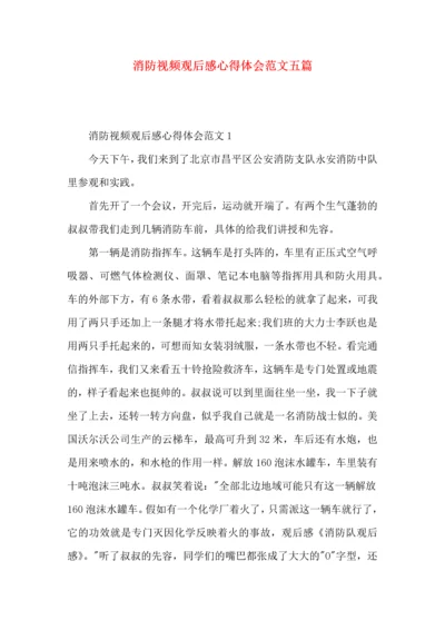 消防视频观后感心得体会范文五篇.docx