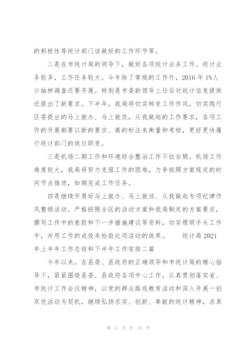 统计局2021年上半年工作总结和下半年工作安排三篇.docx