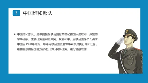 中国蓝盔部队国际维和人员日PPT模板
