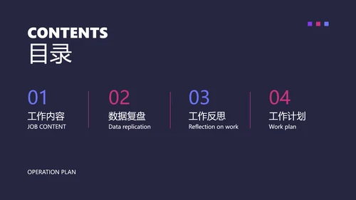 深色简约风通用工作复盘总结