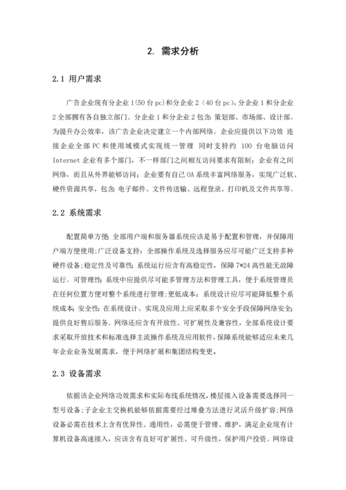 计算机网络专业课程设计.docx