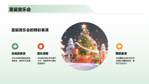 绿色3d圣诞节活动策划PPT模板