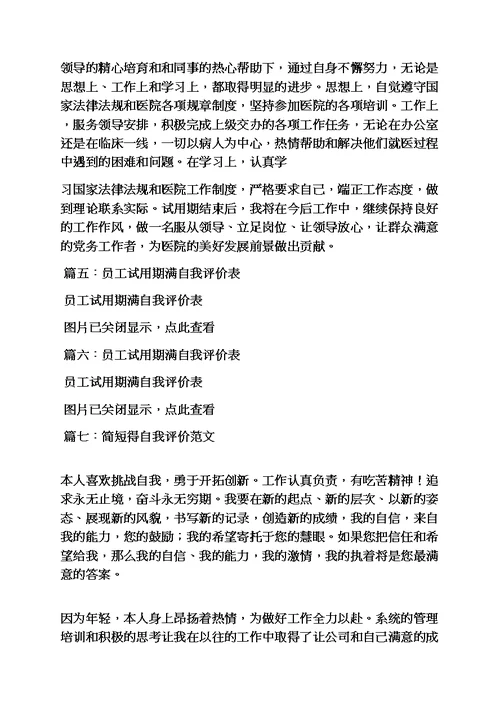 工作总结之试用期满自我总结